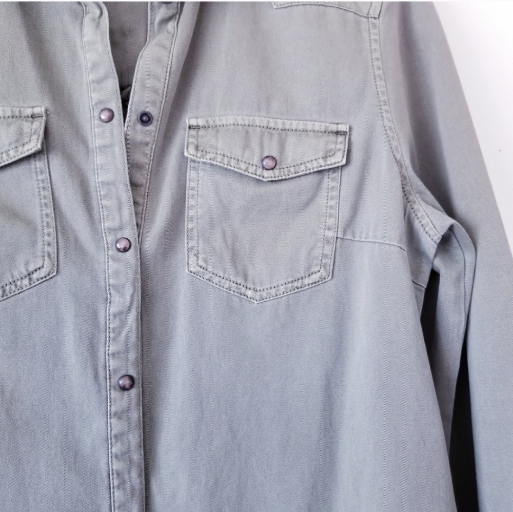 Sanctuary Olive Embroidered Button Down Si… - Picture 6 of 7
